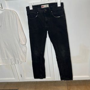 👖Levis 511 SLIM  16 REG. 28 x 28 black denim jeans unisex youth boy teen girl